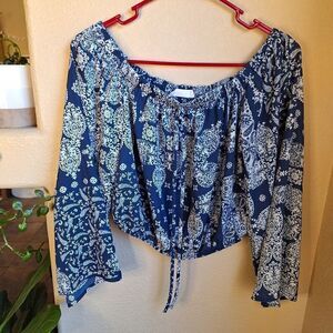 Altar'd state paisley crop top medium